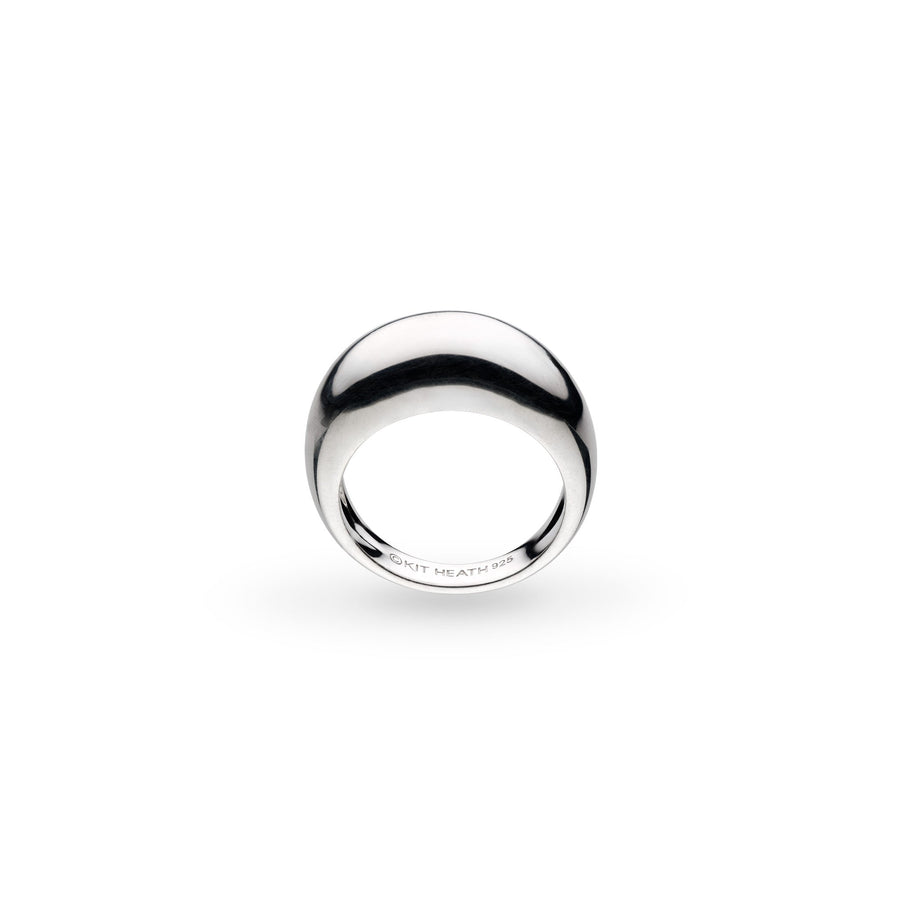 Kit Heath Coast Pebble Smooth Rhodium Plated Grande Ring 20153RP