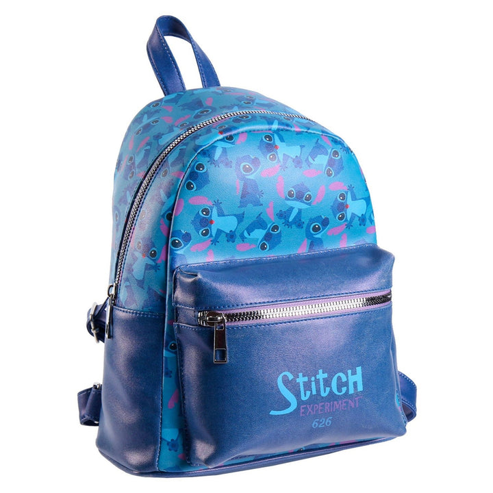 Disney Stitch Casual Fashion Faux-Leather Si Blue Backpack 2100003698