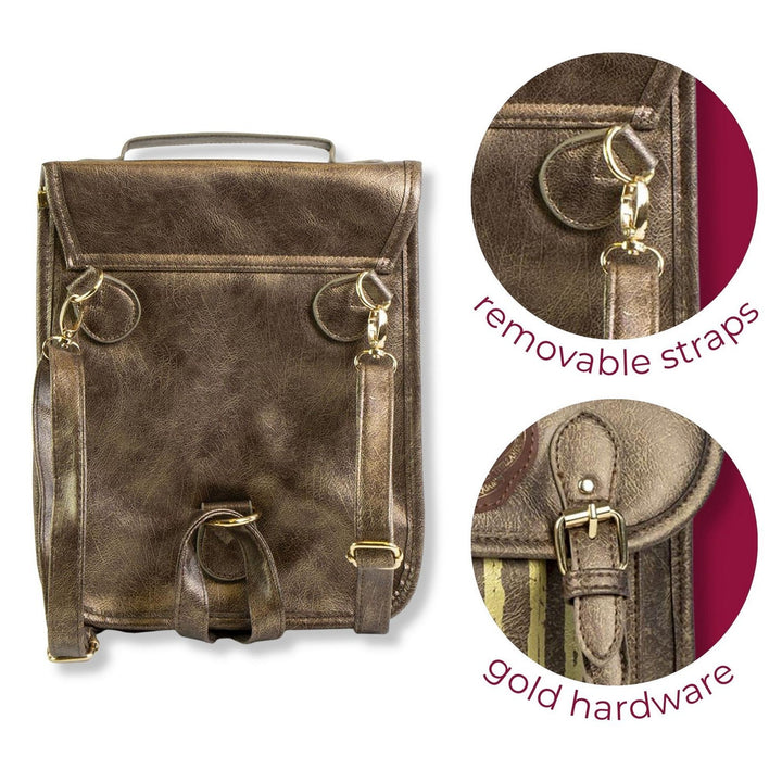 Harry Potter Casual Fashion Faux-Leather Orange Backpack 2100005187