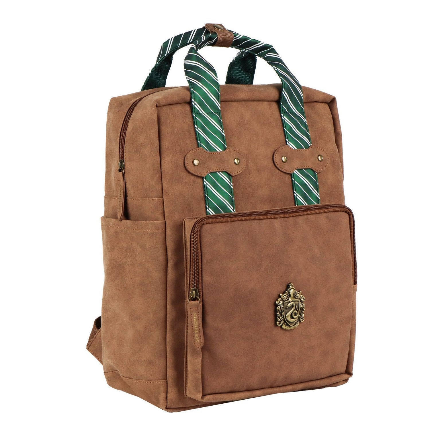 Harry Potter Faux Leather Slytherin Orange Backpack 2100005927