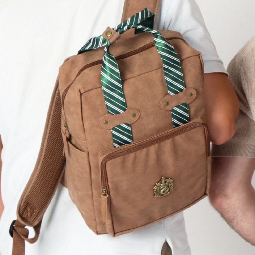 Harry Potter Faux Leather Slytherin Orange Backpack 2100005927