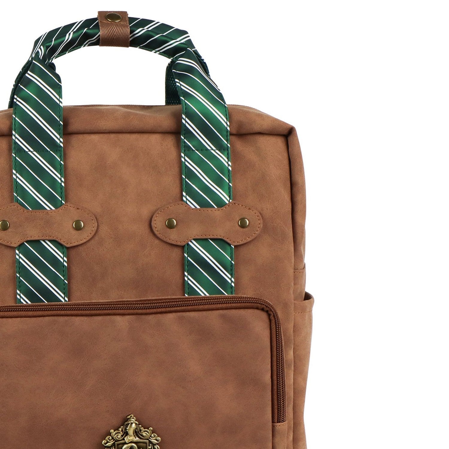 Harry Potter Faux Leather Slytherin Orange Backpack 2100005927