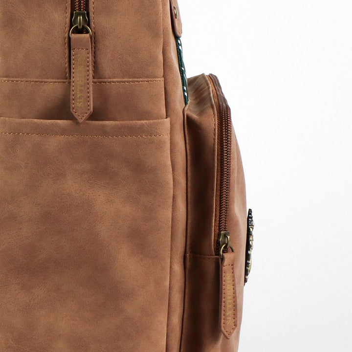 Harry Potter Faux Leather Slytherin Orange Backpack 2100005927