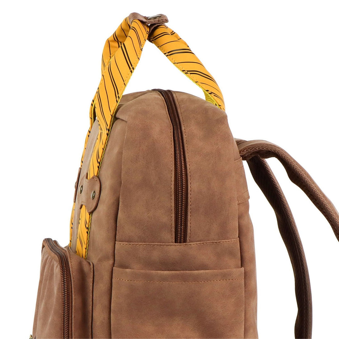 Harry Potter Faux Leather Hufflepuff Orange Backpack 2100005928