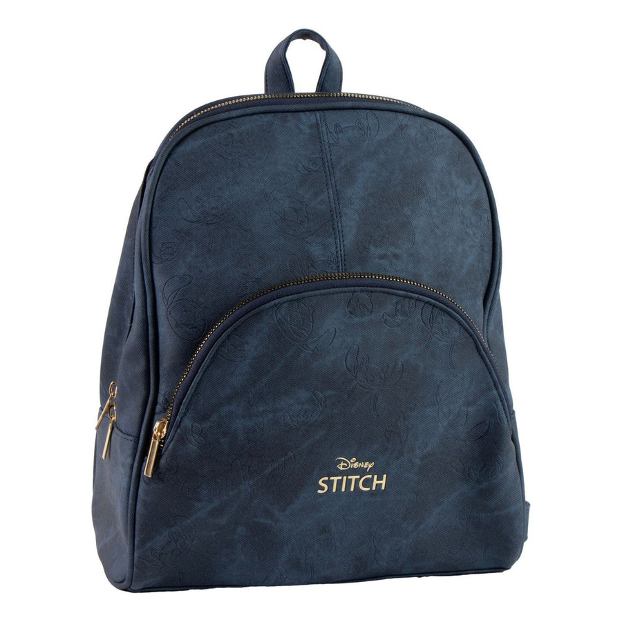Disney Stitch Casual Fashion Faux-Leather Si Blue Backpack 2100005933
