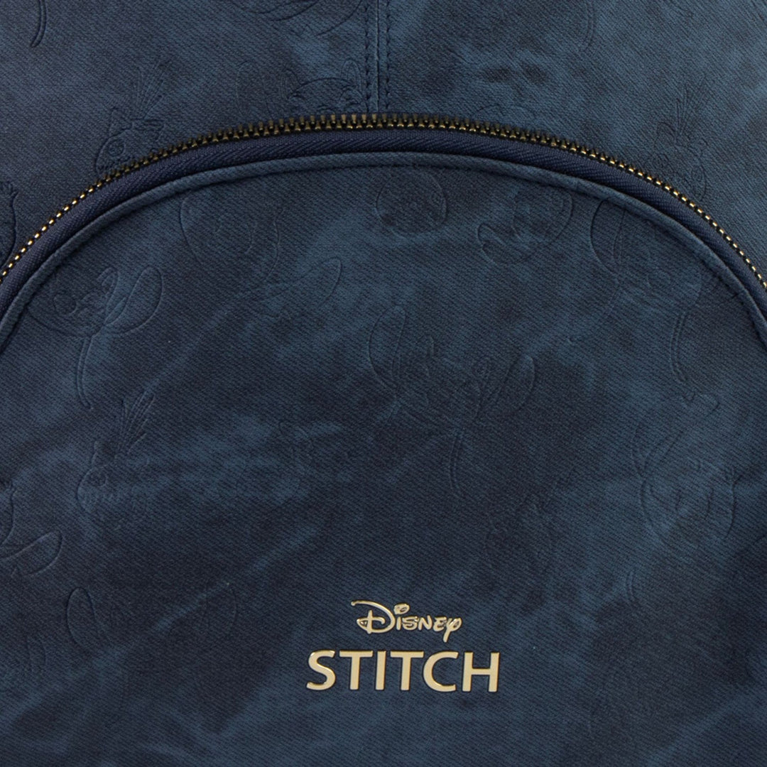 Disney Stitch Casual Fashion Faux-Leather Si Blue Backpack 2100005933