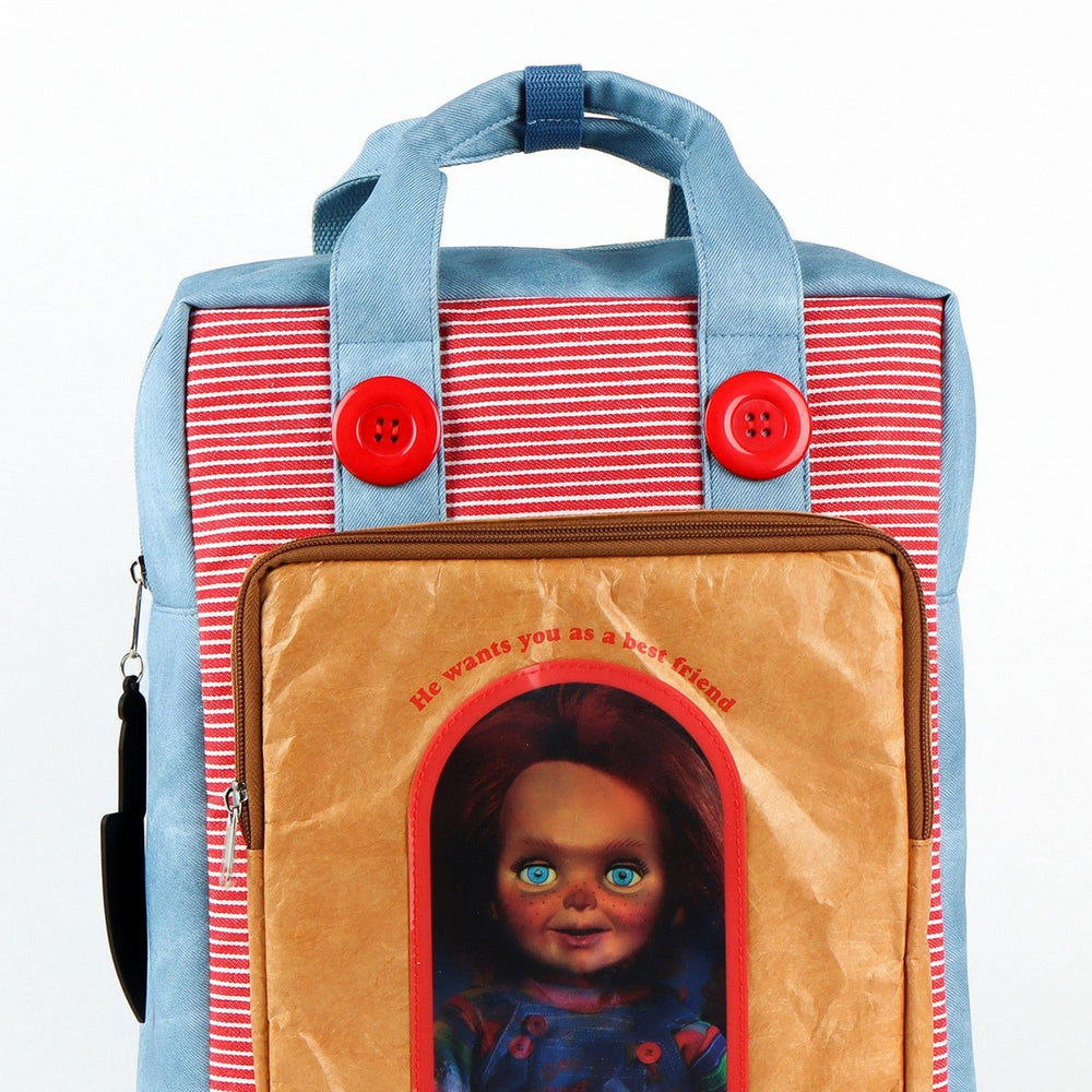 Collectable Casual Fashion Faux Leather Chucky Red Backpack 2100005939