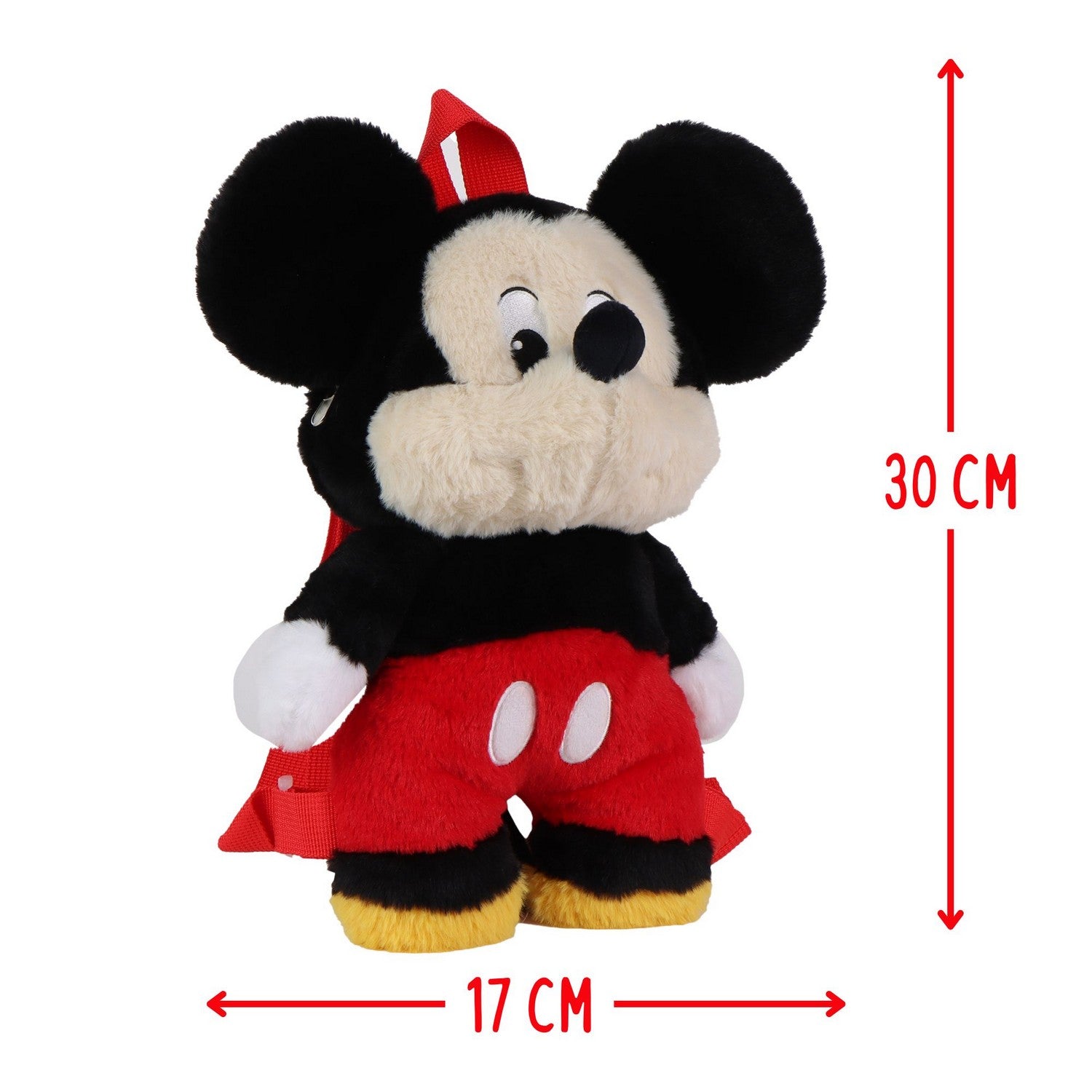 Disney Mickey & Minnie Kids Character Plush Mouse Red Backpack 2100006279