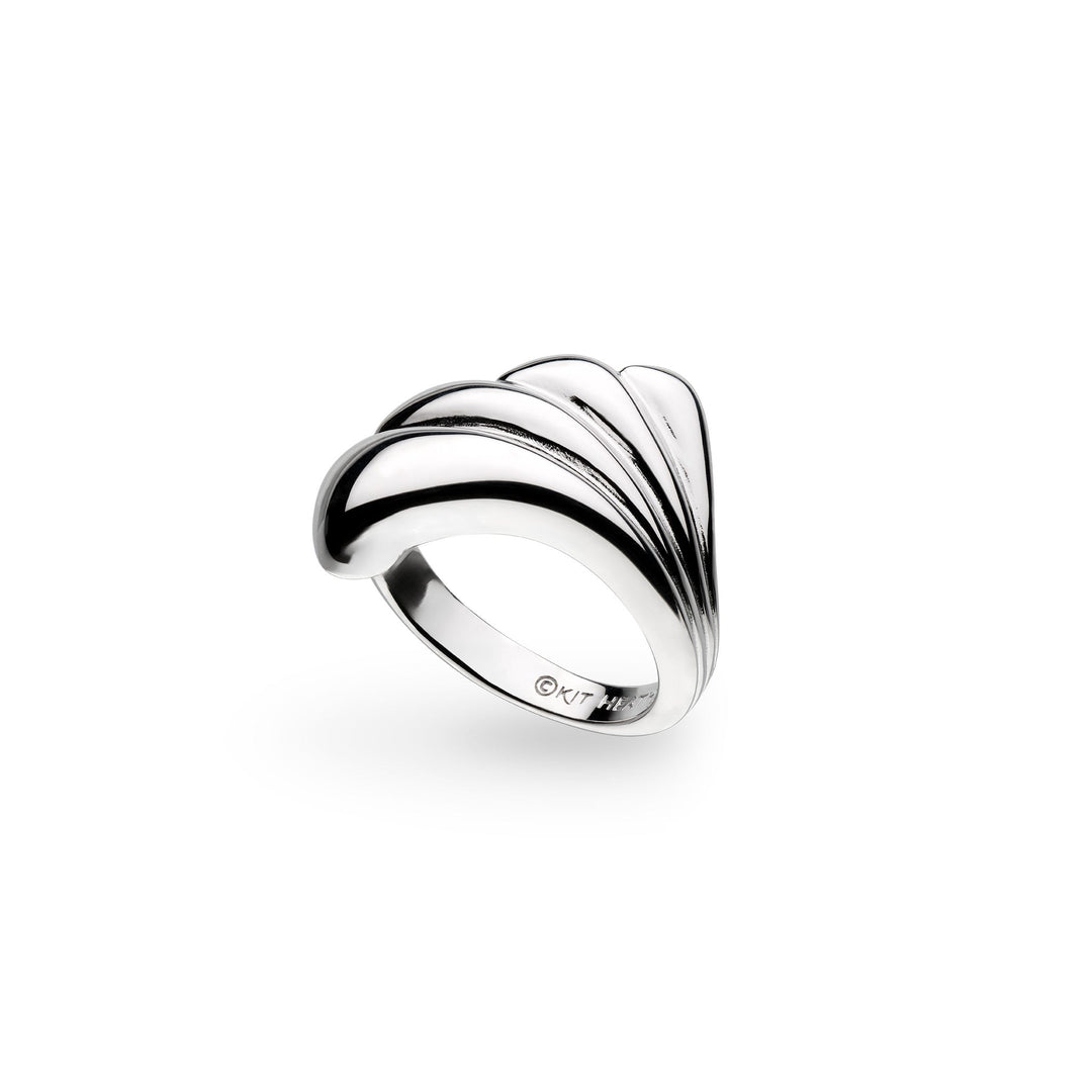 Kit Heath Océane Shell Echo Rhodium Plated Grande Ring 21215RP