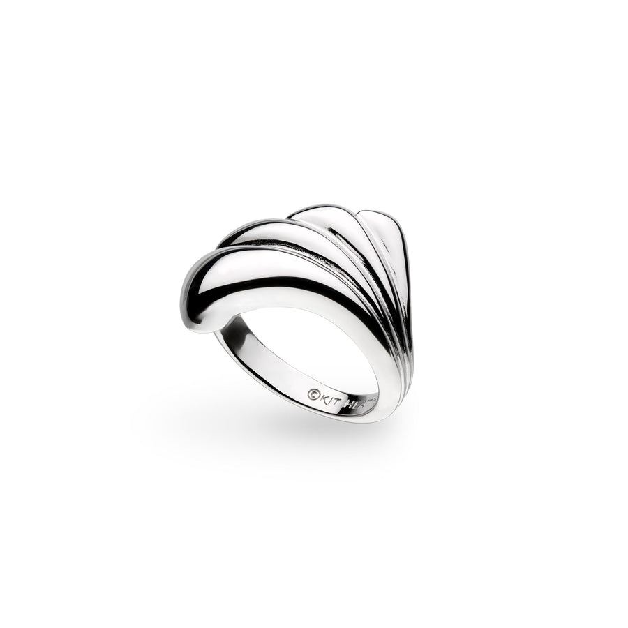Kit Heath Océane Shell Echo Rhodium Plated Grande Ring 21215RP