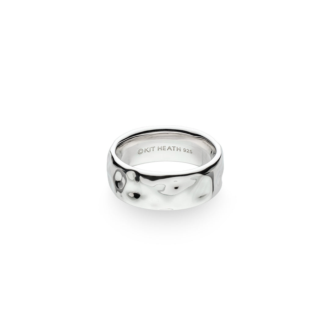 Kit Heath Mirage Reflect Rhodium Plated 8mm Wide Band Ring 21222RP