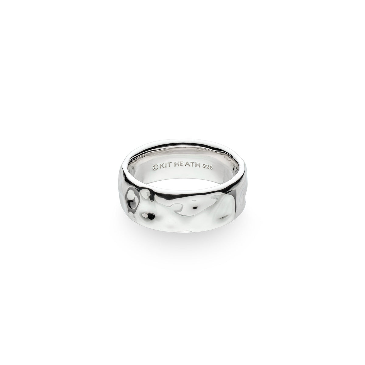 Kit Heath Mirage Reflect Rhodium Plated 8mm Wide Band Ring 21222RP