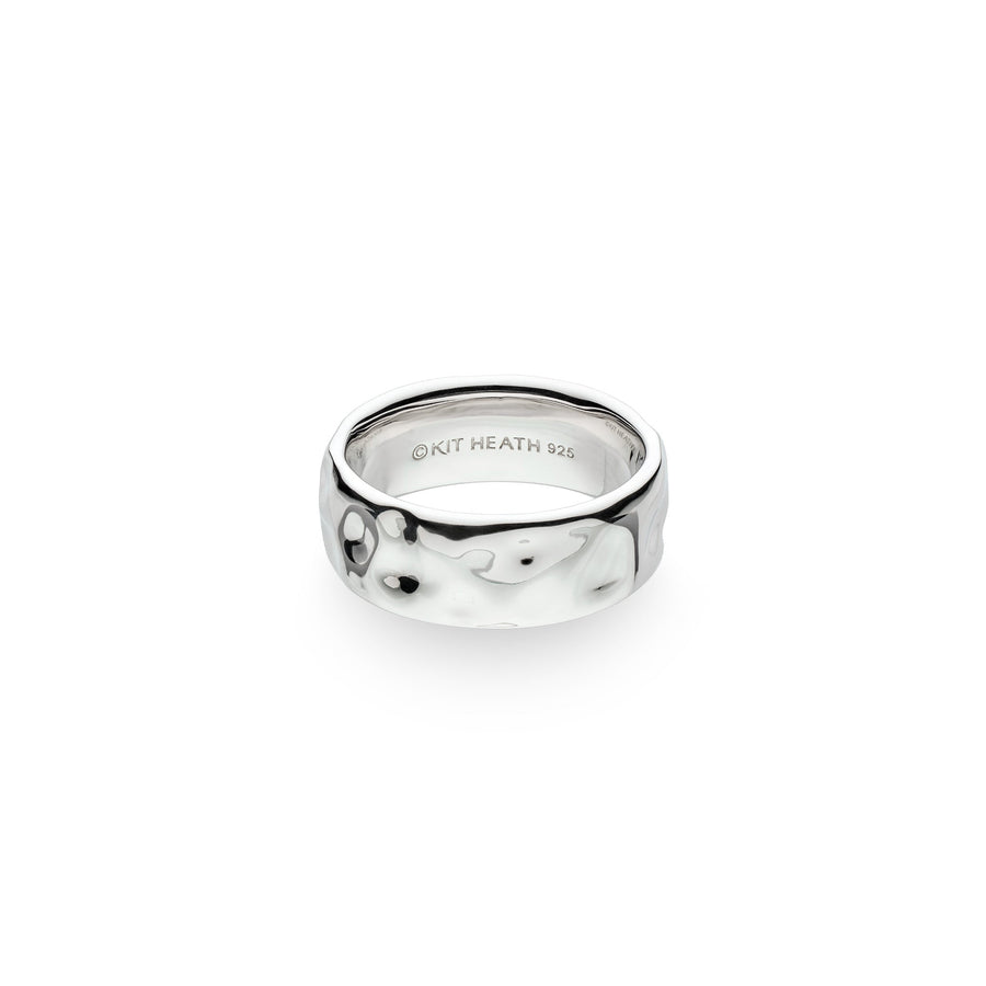 Kit Heath Mirage Reflect Rhodium Plated 8mm Wide Band Ring 21222RP