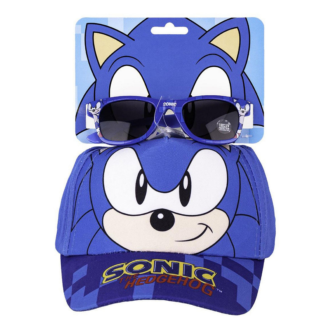 Kids Film And Cartoon Cap Sunglasses 2 Piece Sonic Blue Set 2200009880