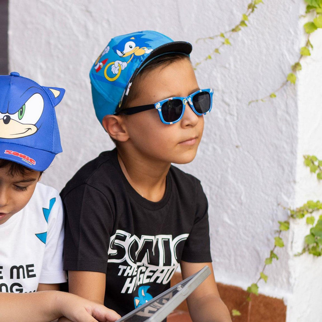 Kids Film And Cartoon Cap Sunglasses 2 Piece Sonic Turquoise Set 2200010099