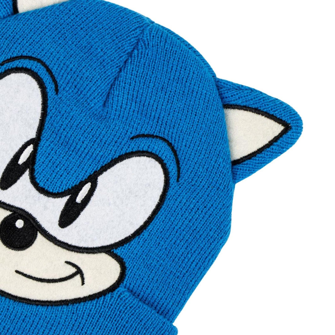Kids Film And Cartoon 2 Piece Hat Gloves Winter Sonic Turquoise Set 2200010573