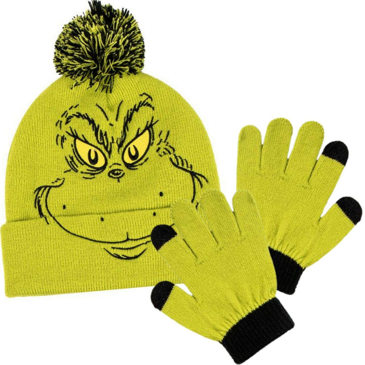 Collectable 2 Piece Hat And Gloves Winter Grinch Yellow Set 2200010578