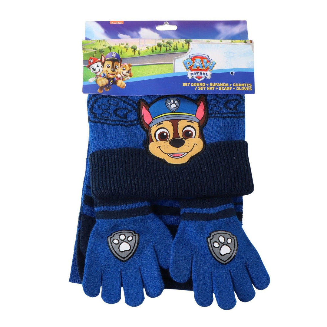 Pre School 3 Piece Hat, Gloves, Scarf Winter Paw Patrol Blue Set 2200010579