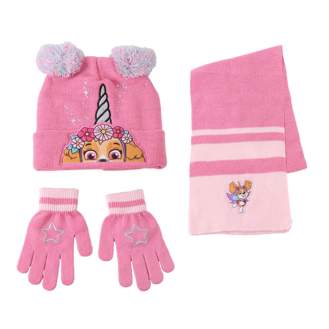 Pre School 3 Piece Hat, Gloves, Scarf Winter Paw Patrol Pink Set 2200010581