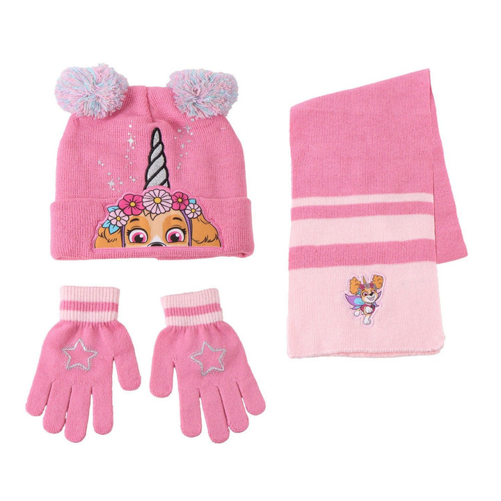 Pre School 3 Piece Hat, Gloves, Scarf Winter Paw Patrol Pink Set 2200010581