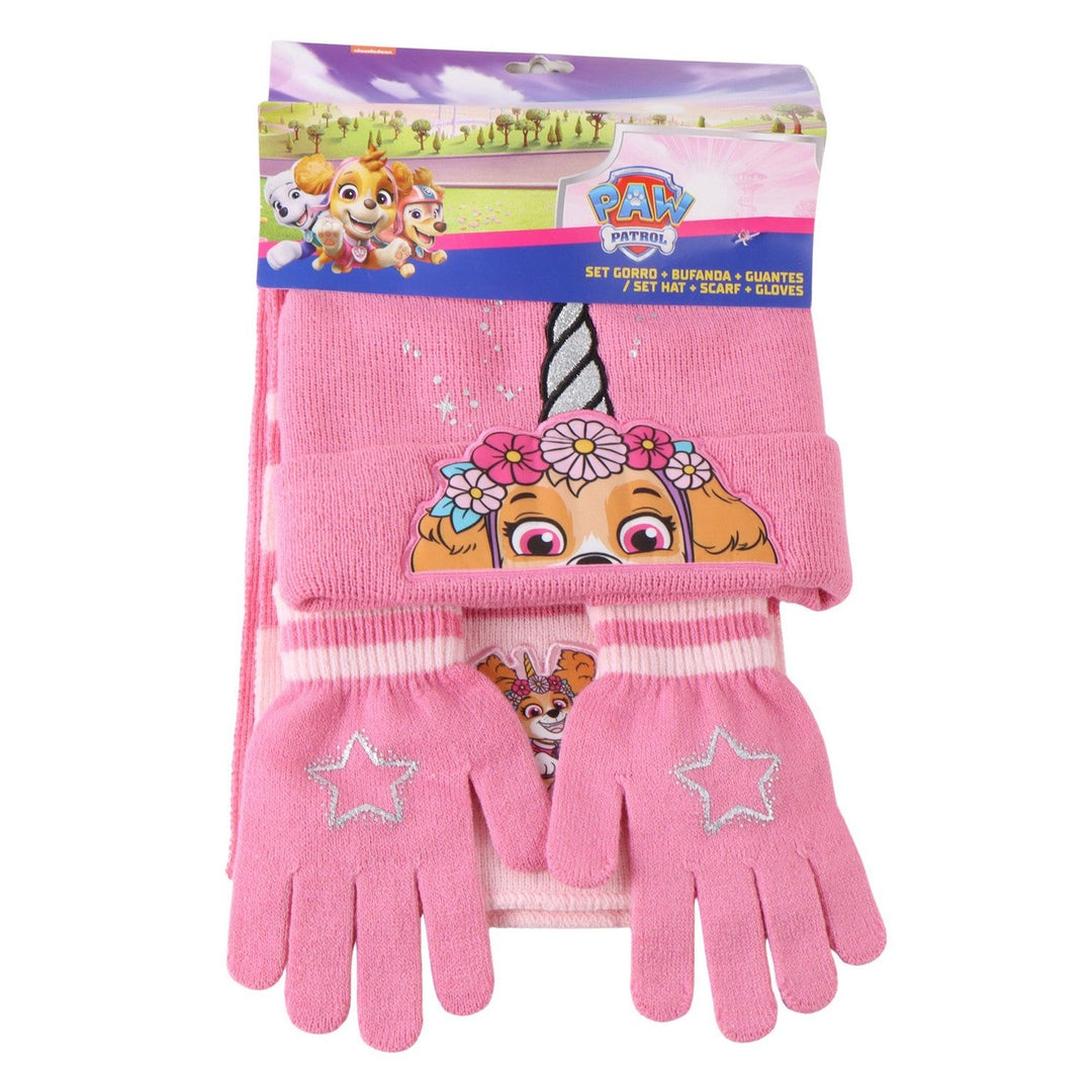 Pre School 3 Piece Hat, Gloves, Scarf Winter Paw Patrol Pink Set 2200010581