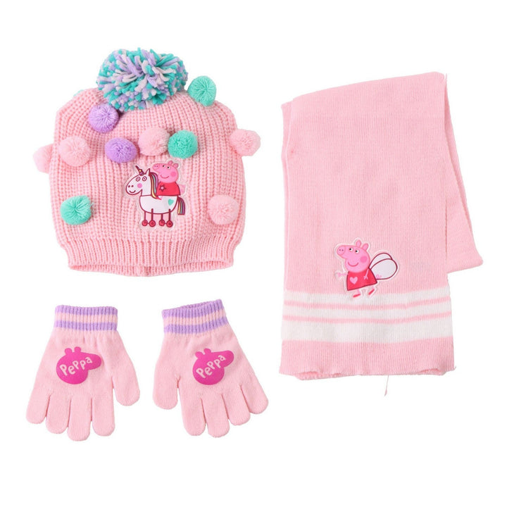 Pre School 3 Piece Hat, Gloves, Scarf Winter Peppa Pig Set 2200010582