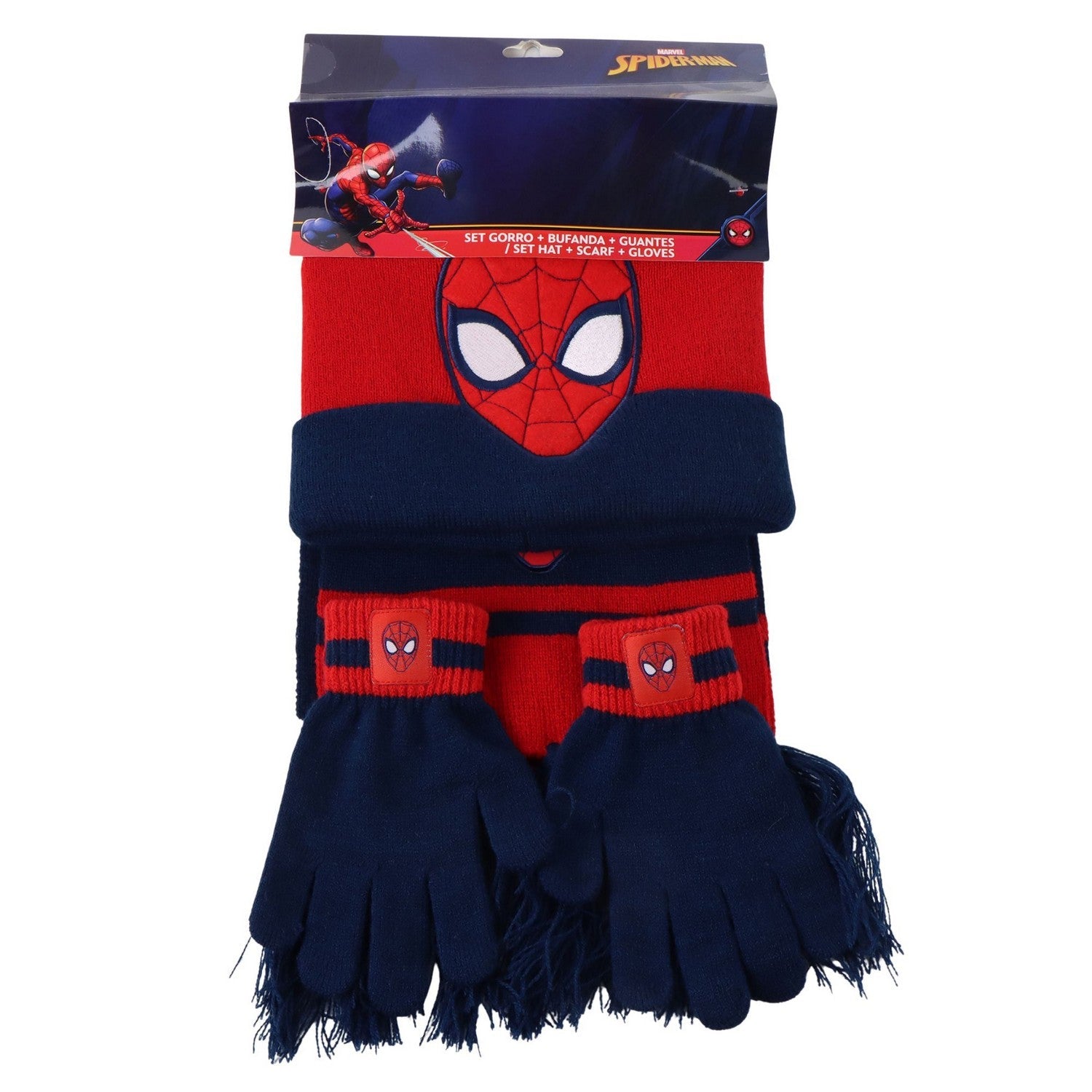 Marvel 3 Piece Hat, Gloves, Scarf Winter Spiderman Pink Set 2200010584