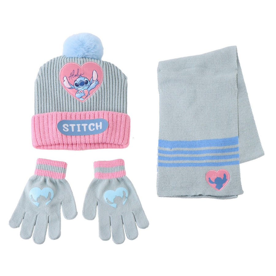Disney 3 Piece Hat, Gloves, Scarf Winter Stitch Set 2200010586