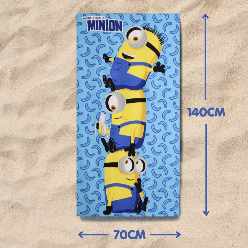 Kids Film And Cartoon Polyester Microfiber Towel Minions Turquoise 2200010691