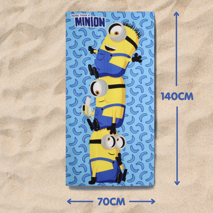 Kids Film And Cartoon Polyester Microfiber Towel Minions Turquoise 2200010691