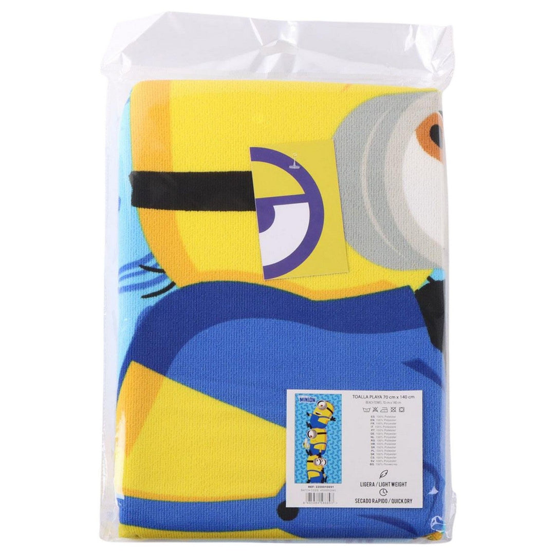 Kids Film And Cartoon Polyester Microfiber Towel Minions Turquoise 2200010691