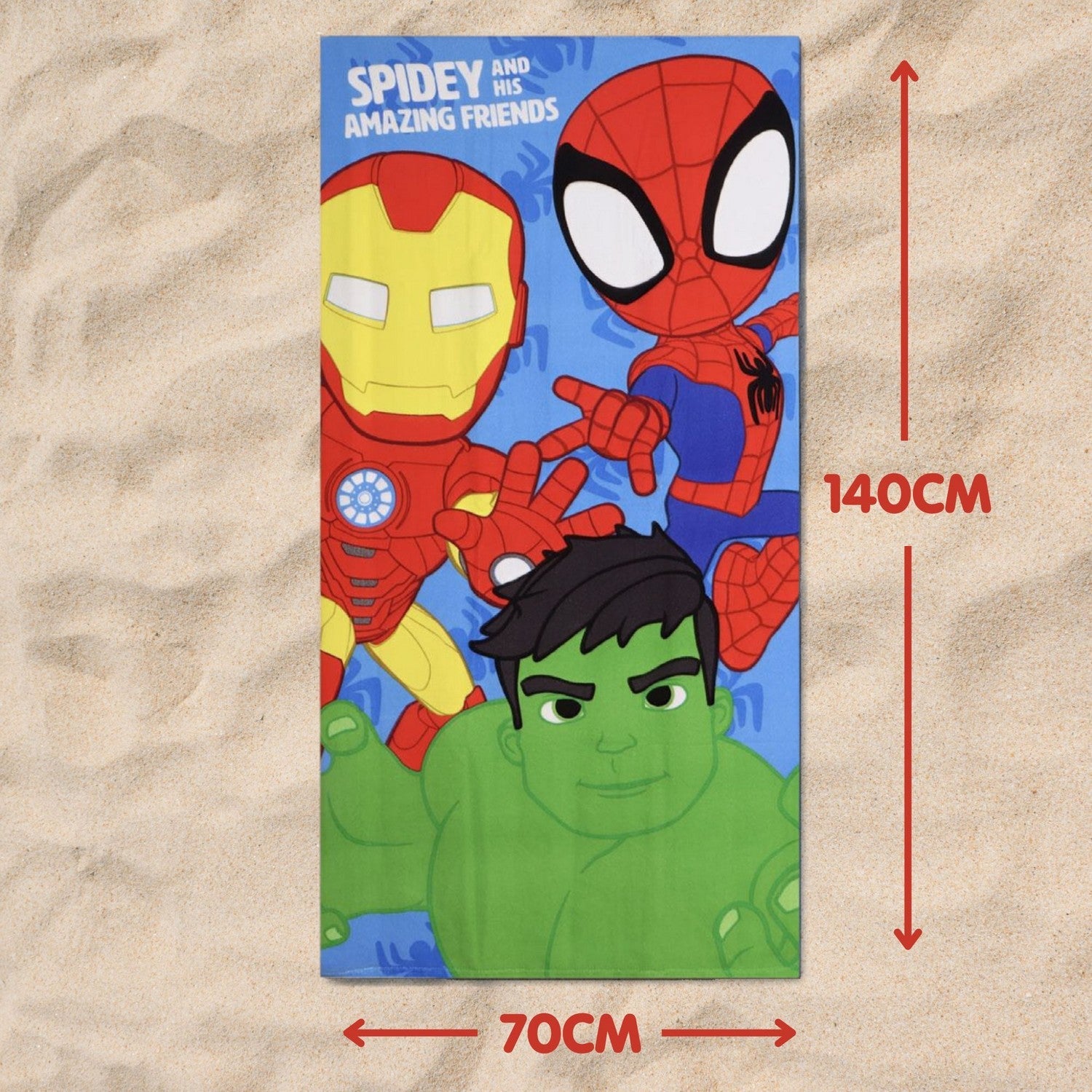 Marvel Polyester Microfiber Towel Spiderman Orange 2200010808