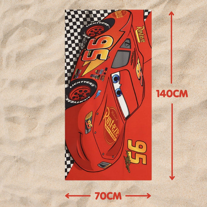 Disney Polyester Microfiber Towel Cars Red 2200010813