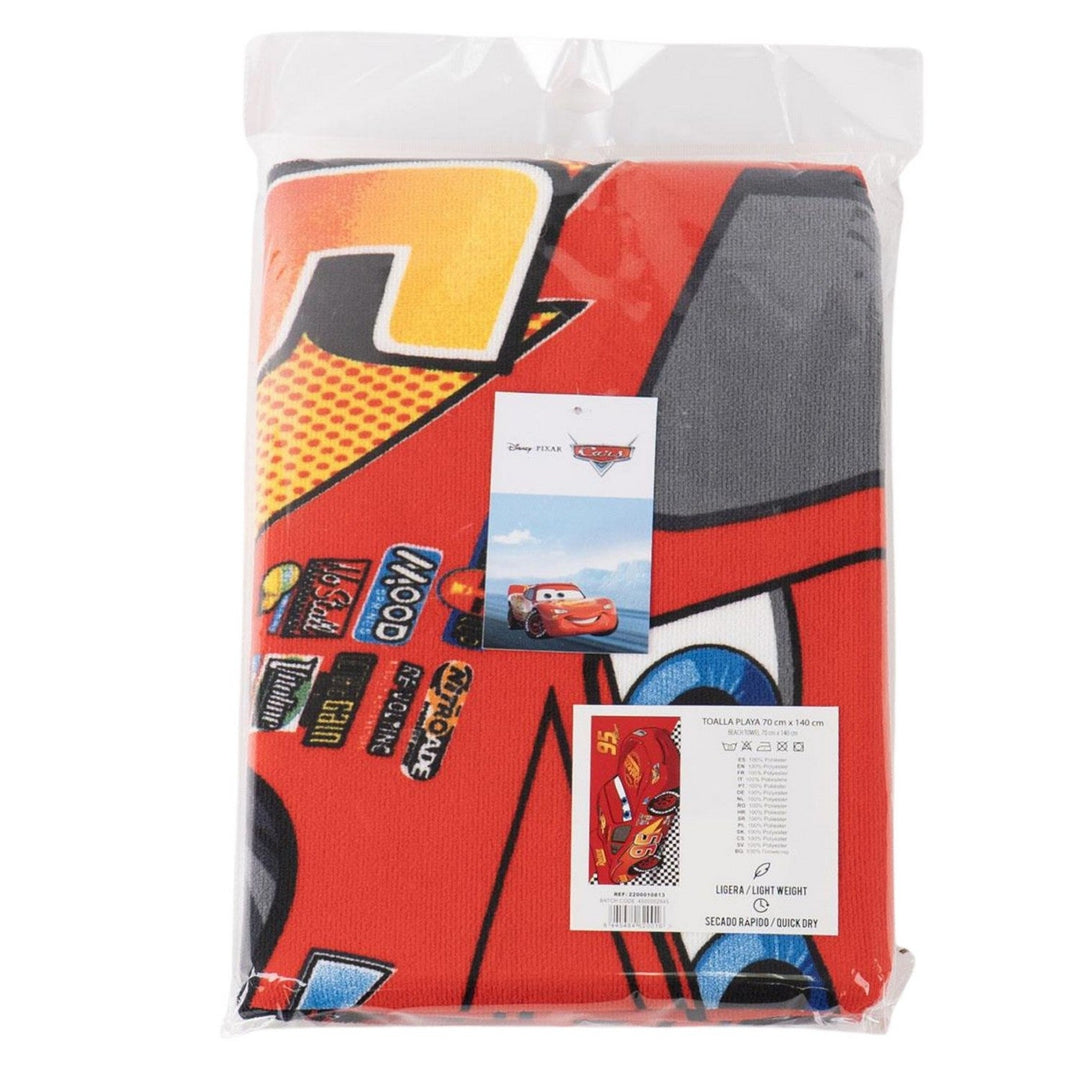 Disney Polyester Microfiber Towel Cars Red 2200010813