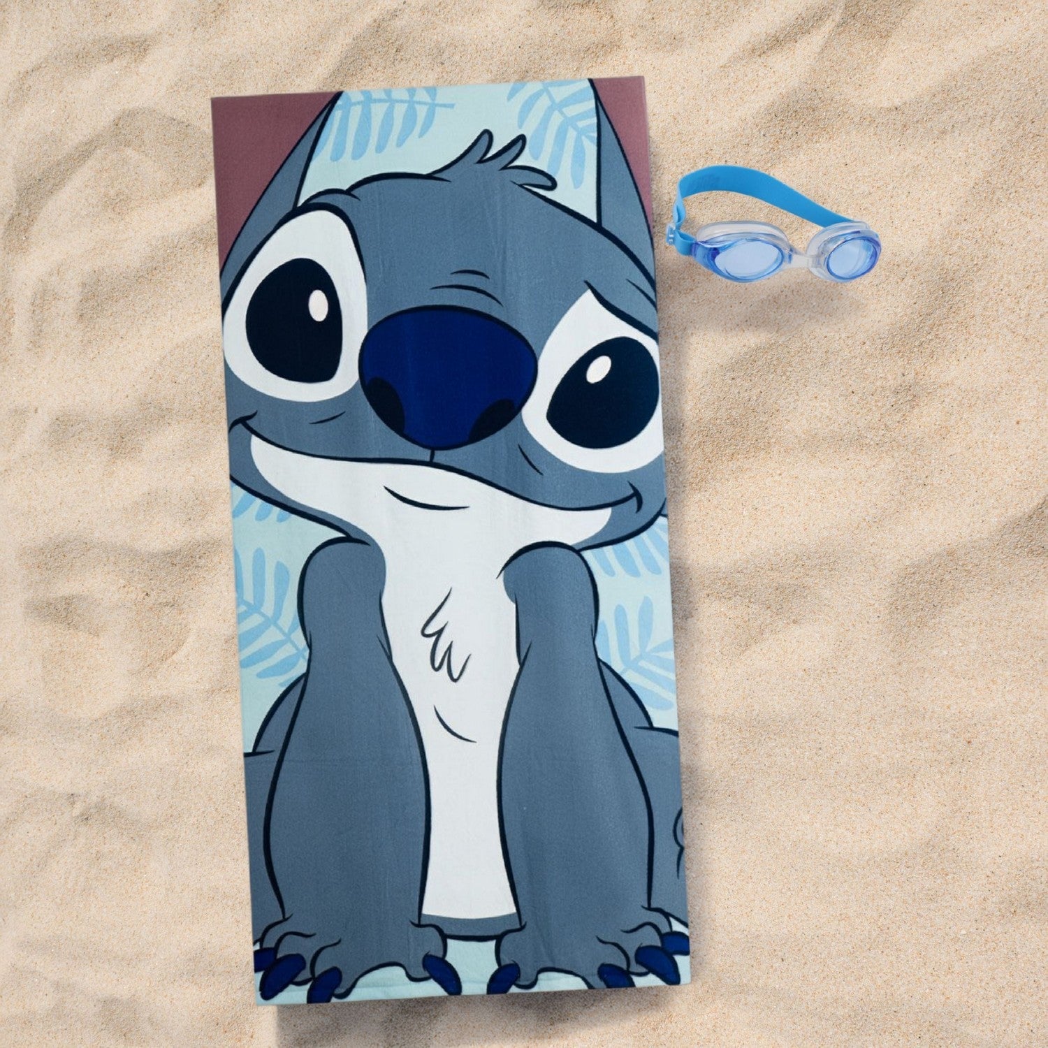 Disney Towel And Swimming Goggles Stitch Turquoise Set 2200010833