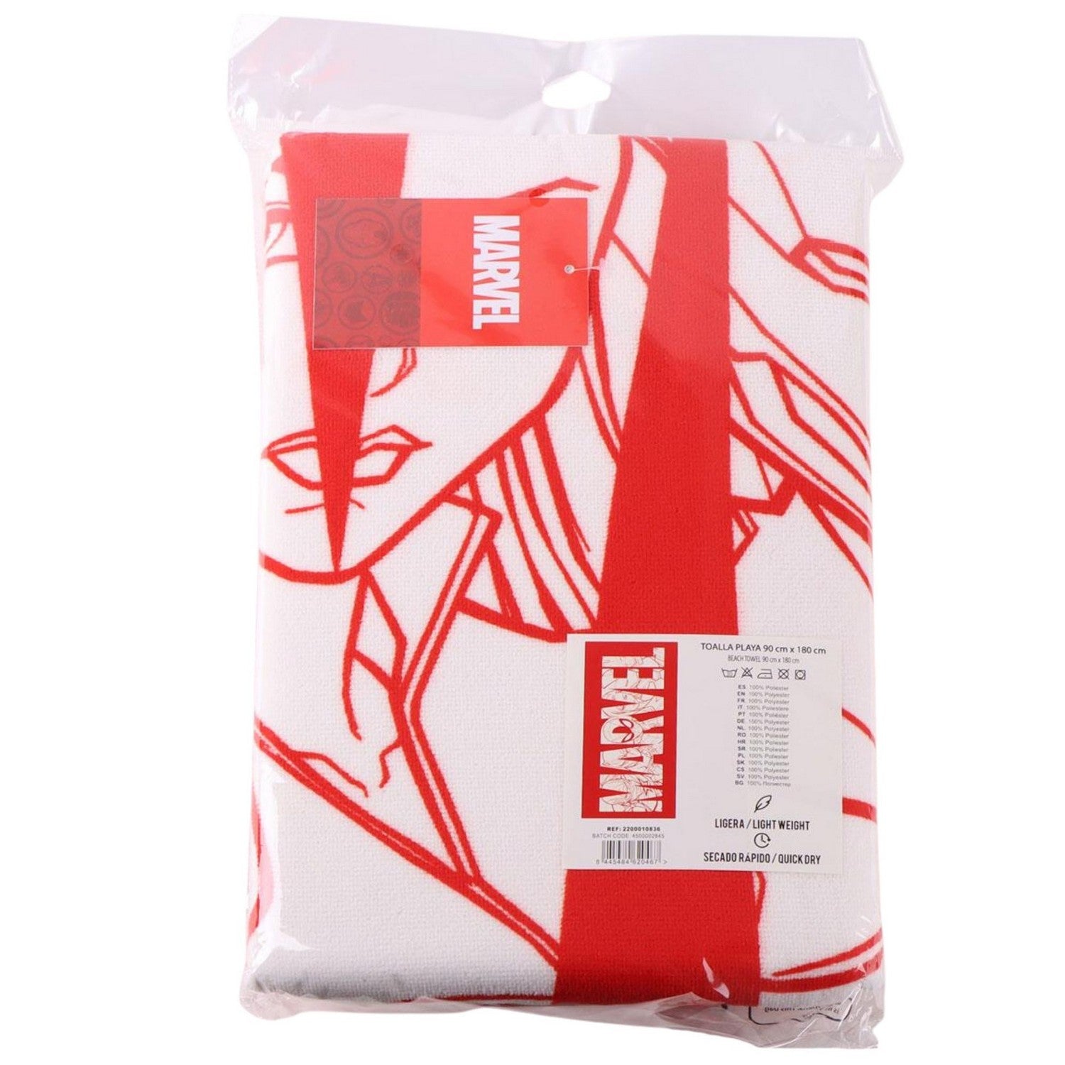 Marvel Polyester Microfiber Towel Adult Red 2200010836