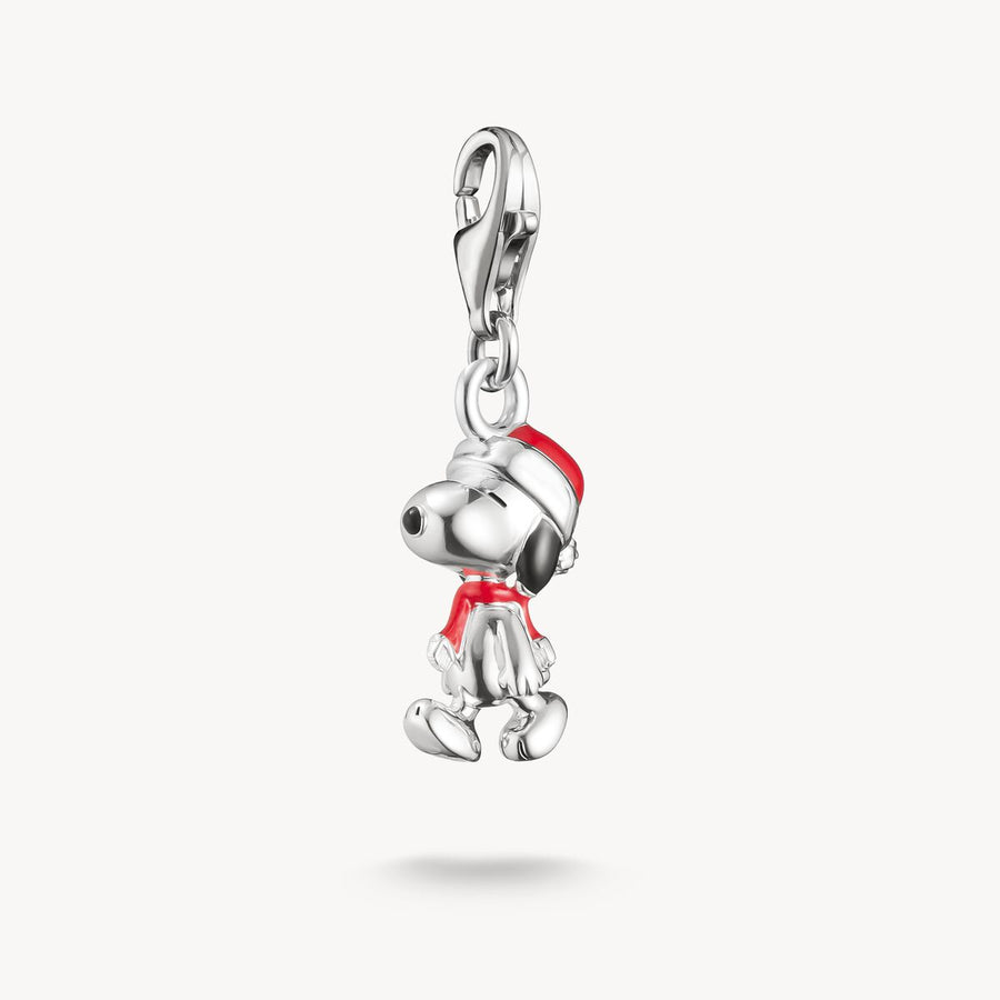Thomas Sabo Charm Club Sterling Silver Peanuts Santa Edition Snoopy Charm 2227-664-10