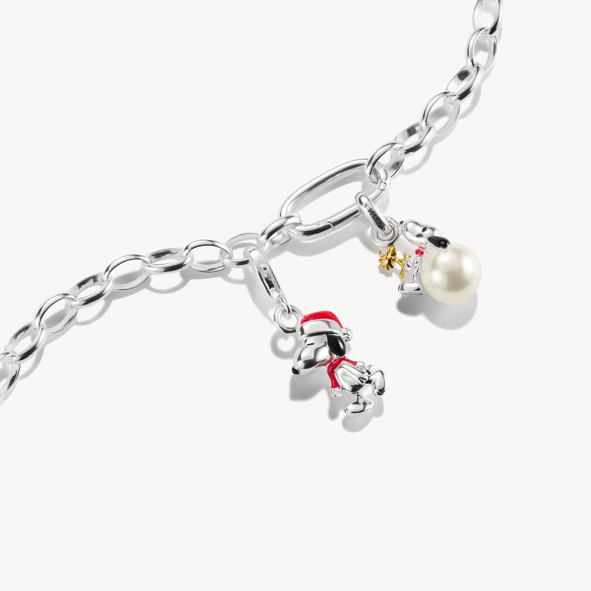 Thomas Sabo Charm Club Sterling Silver Peanuts Santa Edition Snoopy Charm 2227-664-10