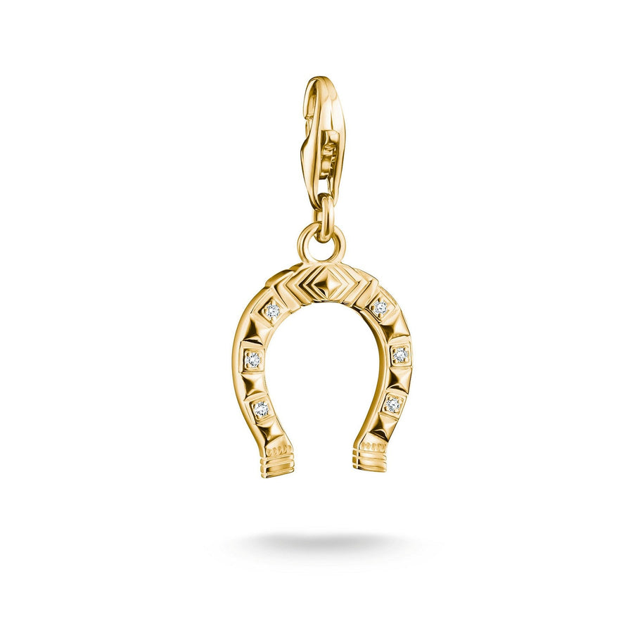 Thomas Sabo Charm Club 18ct Gold Plated Horseshoe Charm 2234-M01-14