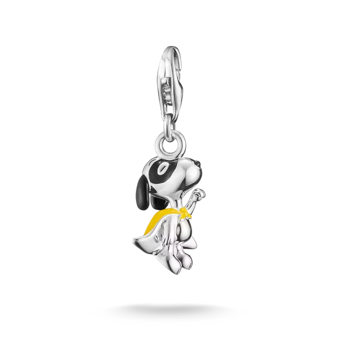 Thomas Sabo Charm Club Sterling Silver Peanuts Snoopy Superhero Charm Pendant 2242-664-7