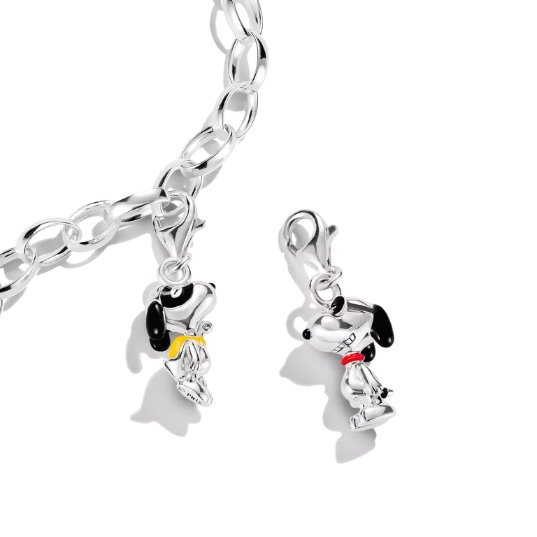 Thomas Sabo Charm Club Sterling Silver Peanuts Snoopy Superhero Charm Pendant 2242-664-7