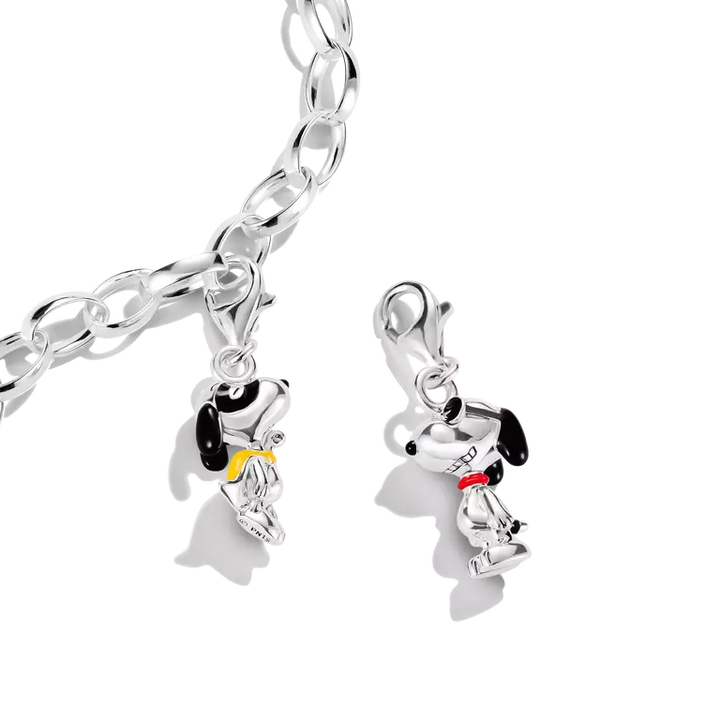 Thomas Sabo Charm Club Sterling Silver Peanuts Snoopy Superhero Charm Pendant 2242-664-7