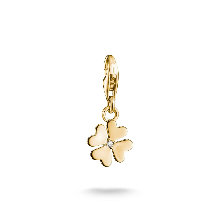 Thomas Sabo Charm Club 18ct Gold Plated Clover Charm 2248-M01-14