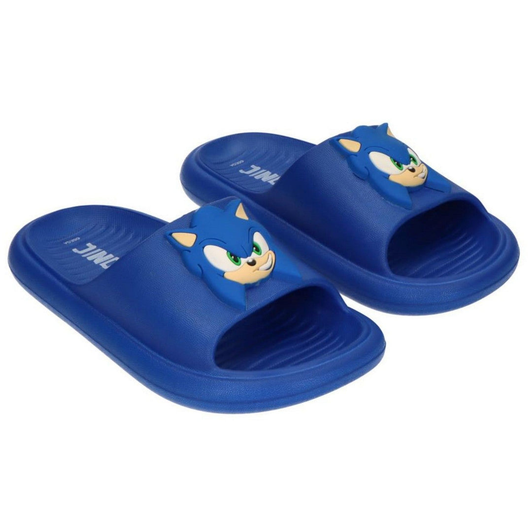 Kids Film And Cartoon Eva Foam Slide Flip Flops Sonic Blue 2300007286
