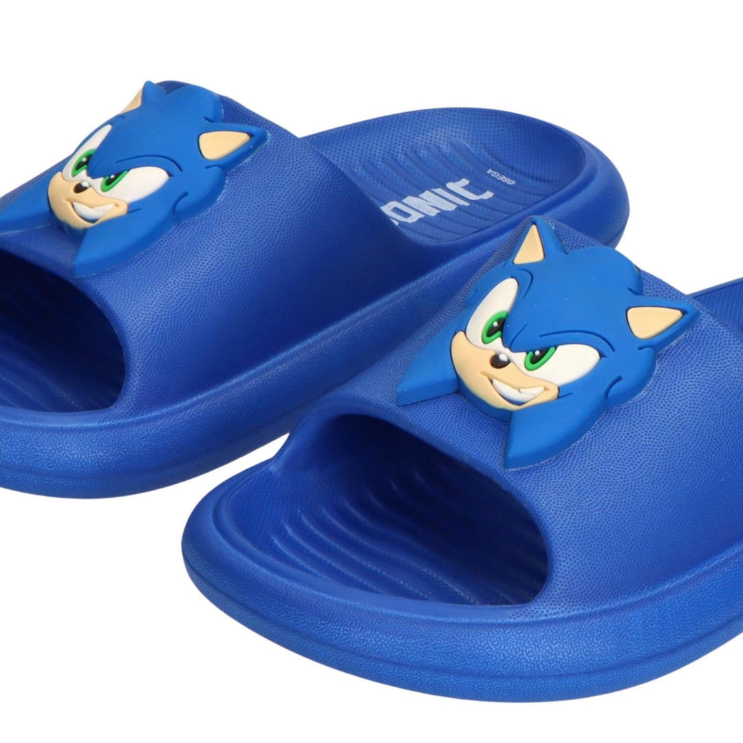Kids Film And Cartoon Eva Foam Slide Flip Flops Sonic Blue 2300007286