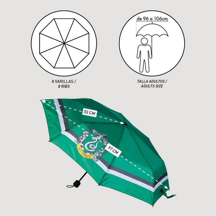 Harry Potter Umbrella Folding Manual Slytherin Turquoise 2400000738