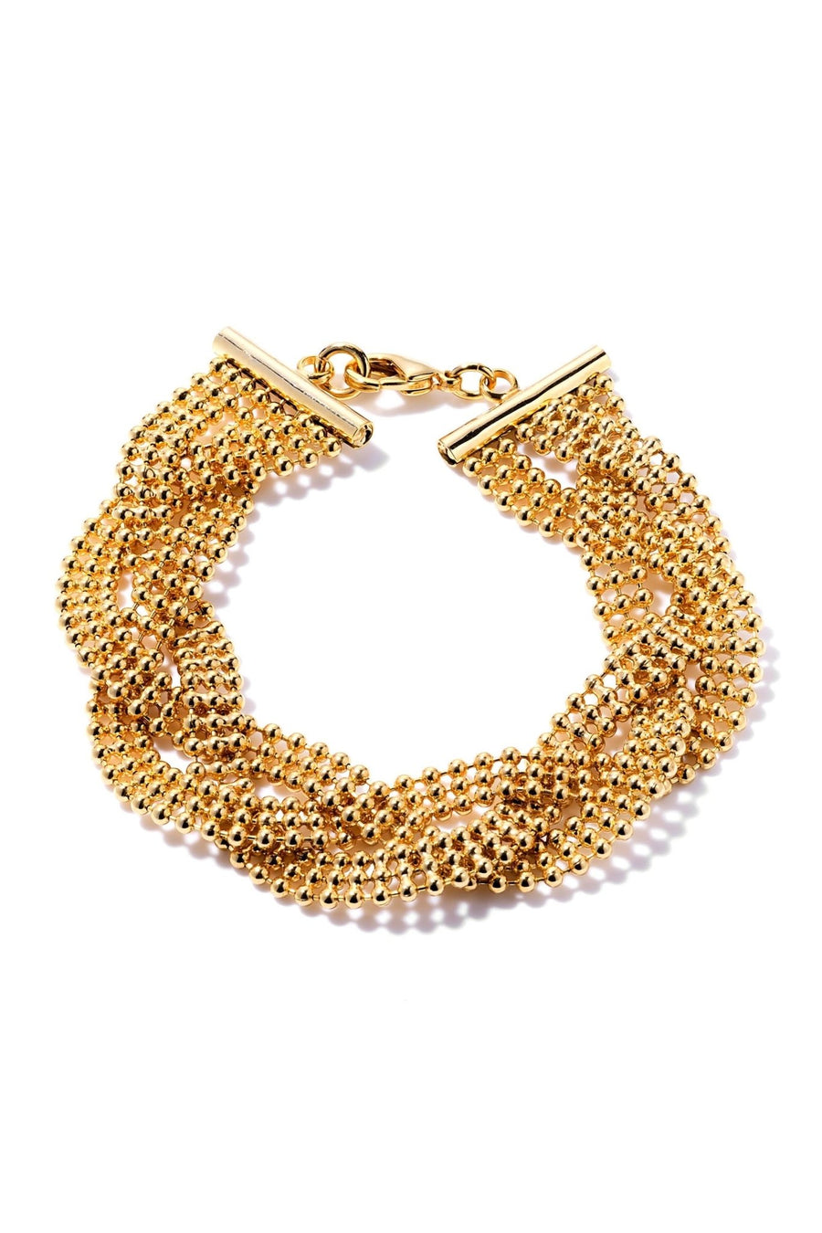 24ct Gold Plated Plaited BraceletThe Fine CollectiveBA0015513