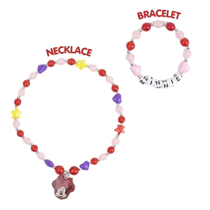 Disney Mickey & Minnie 3 Pcs Headband, And Necklace Accessories Mouse Red Bracelet 2500002219