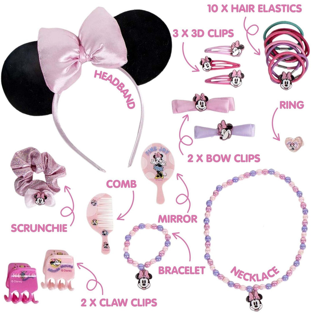 Disney Mickey & Minnie Beauty Box With Hair And Jewellery Accessories Mouse 2500002939