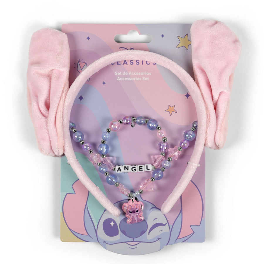 Disney 3 Pcs Pink Headband, And Necklace Accessories Set Lilo & Stitch Bracelet 2500003077